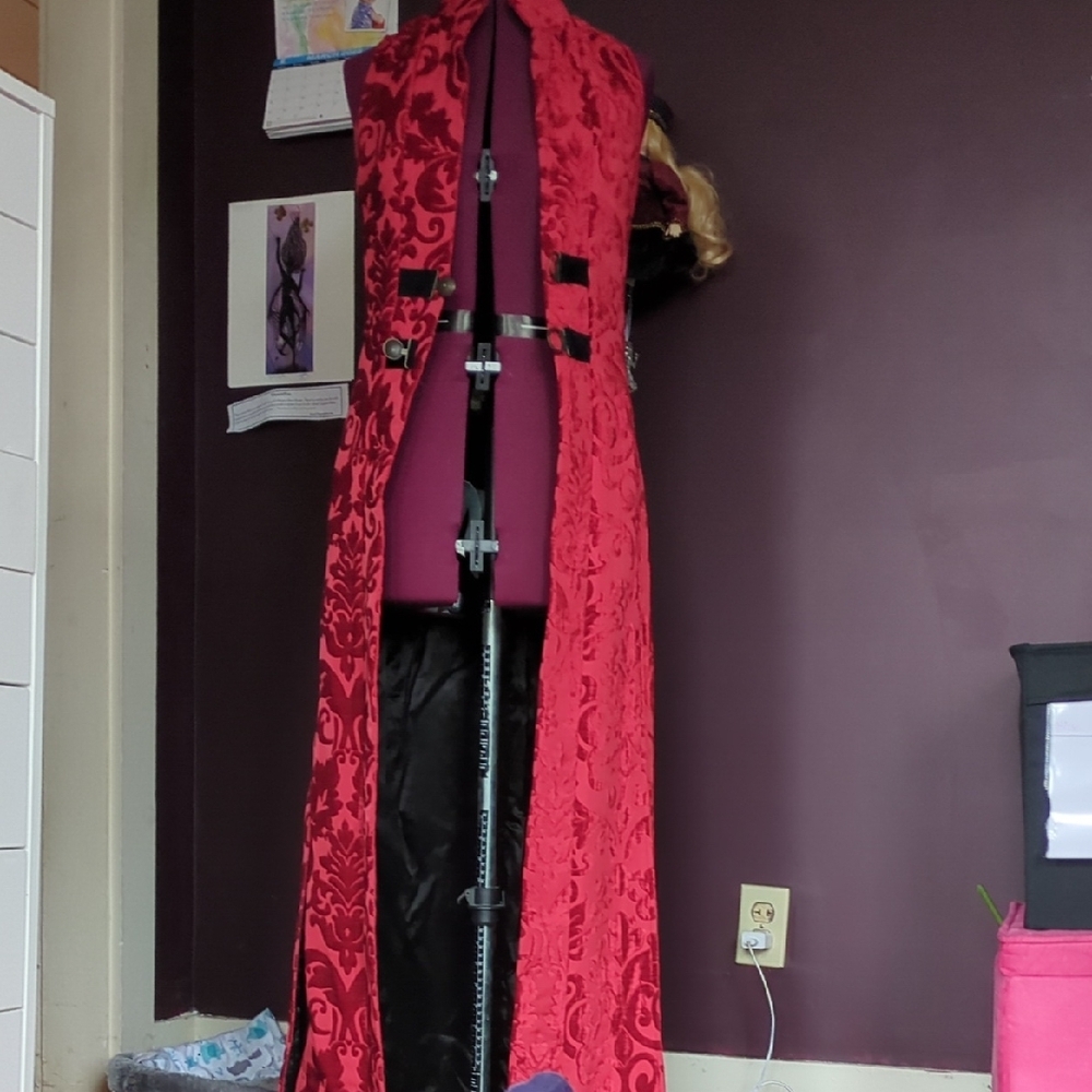 Elegant Red Long Coat